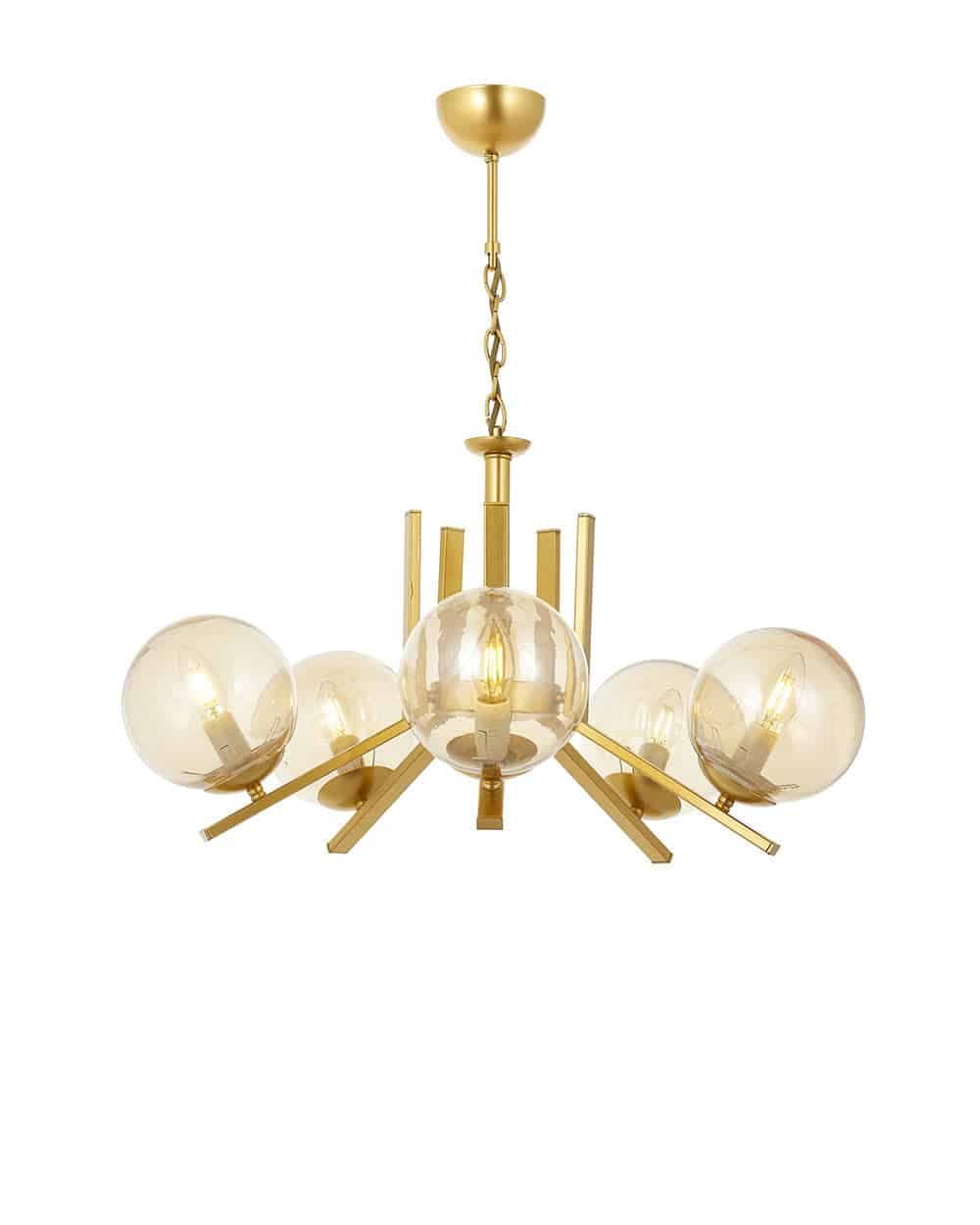 Larin Avize Bal luster 5li Gold Avize